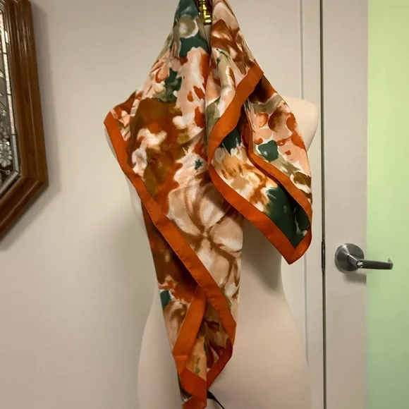 Vintage Art of the Scarf Floral Silk Scarf - Picture 10 of 12
